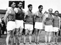 "Żelazna szóstka" siatkarzy LZS Zbiersk - lata pięćdziesiąte